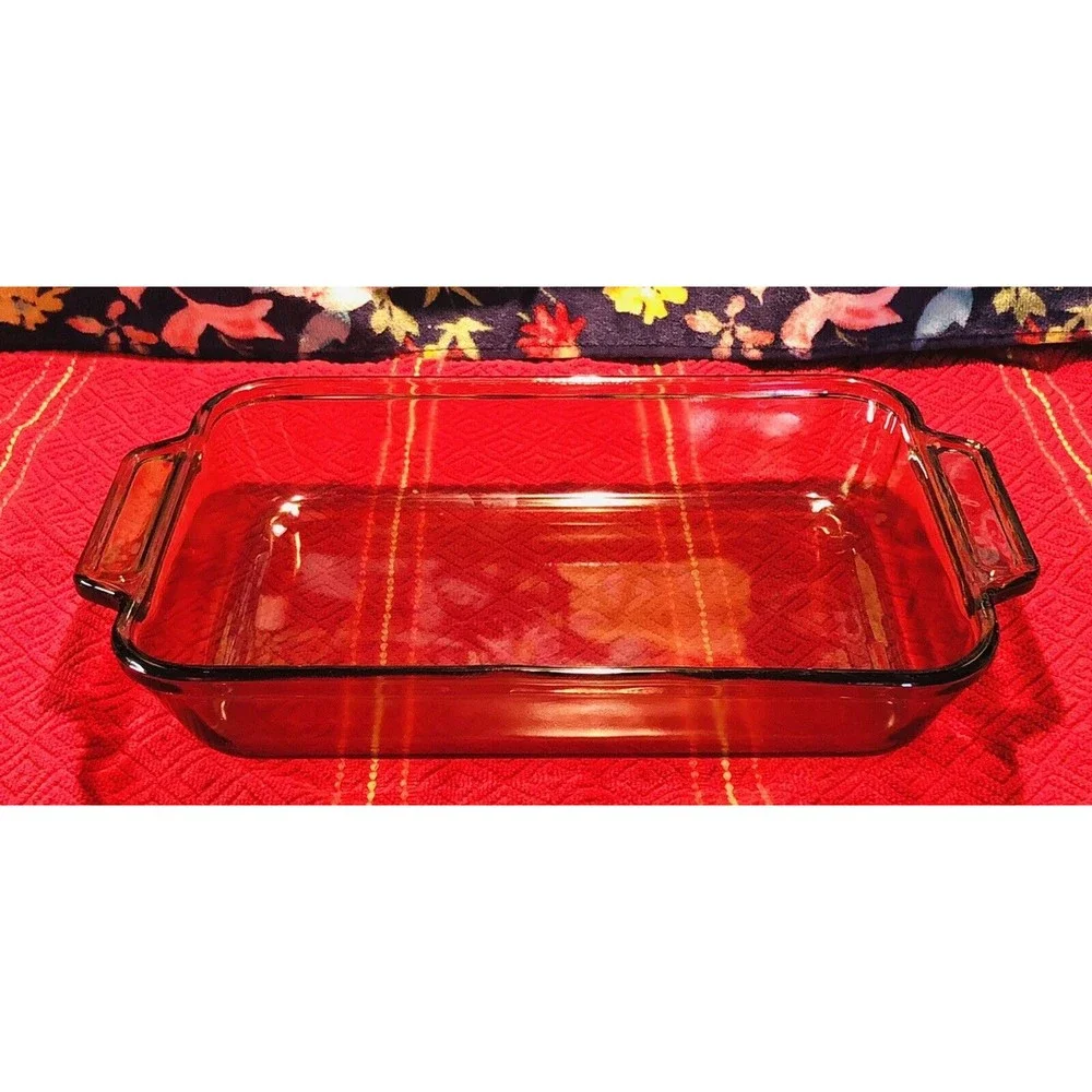 Anchor Ovenware 2qt Baking Dish 11.5x8x2 Inches Brown Amber‎ Glass Dish